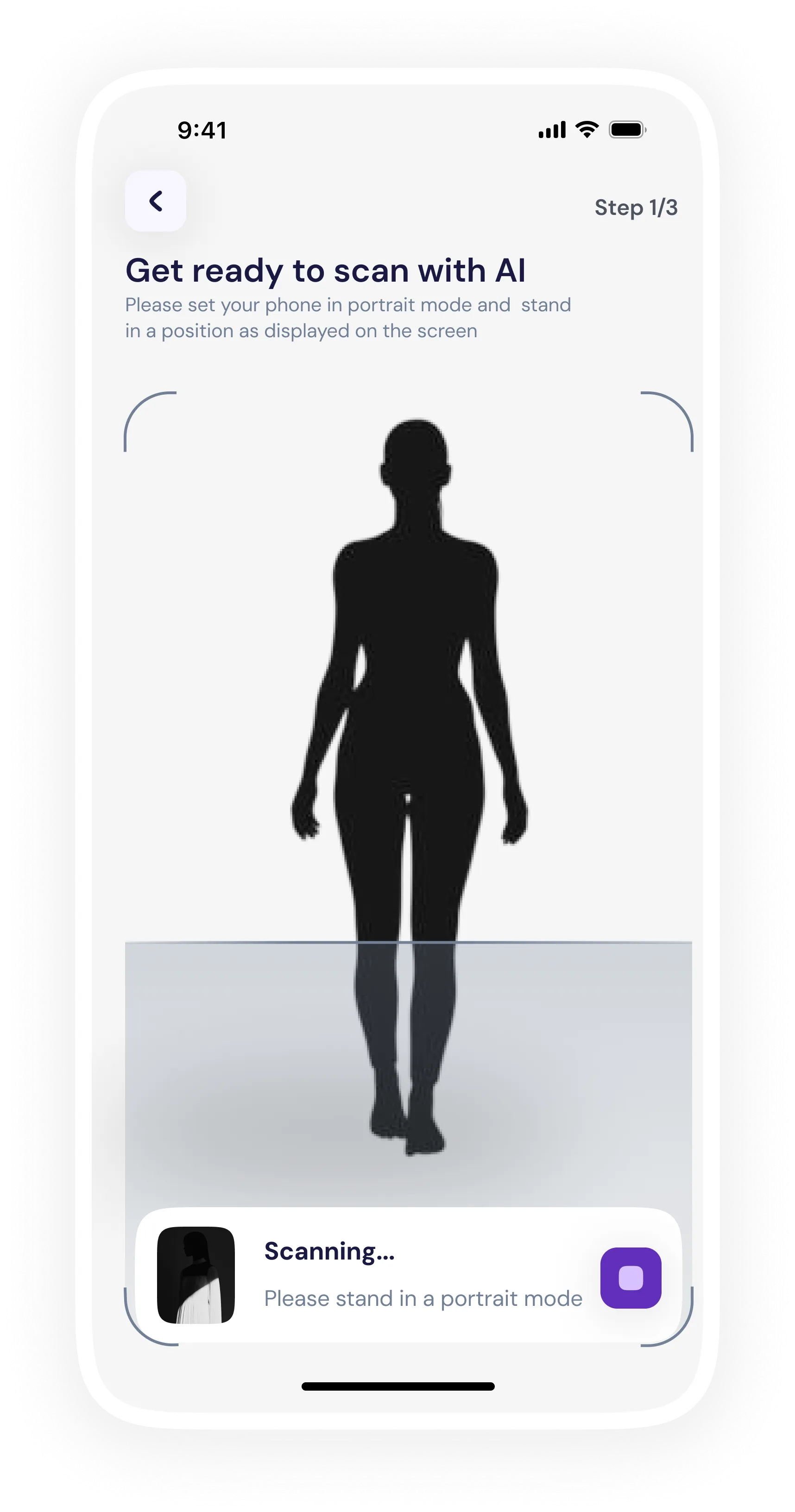 AI scan screen