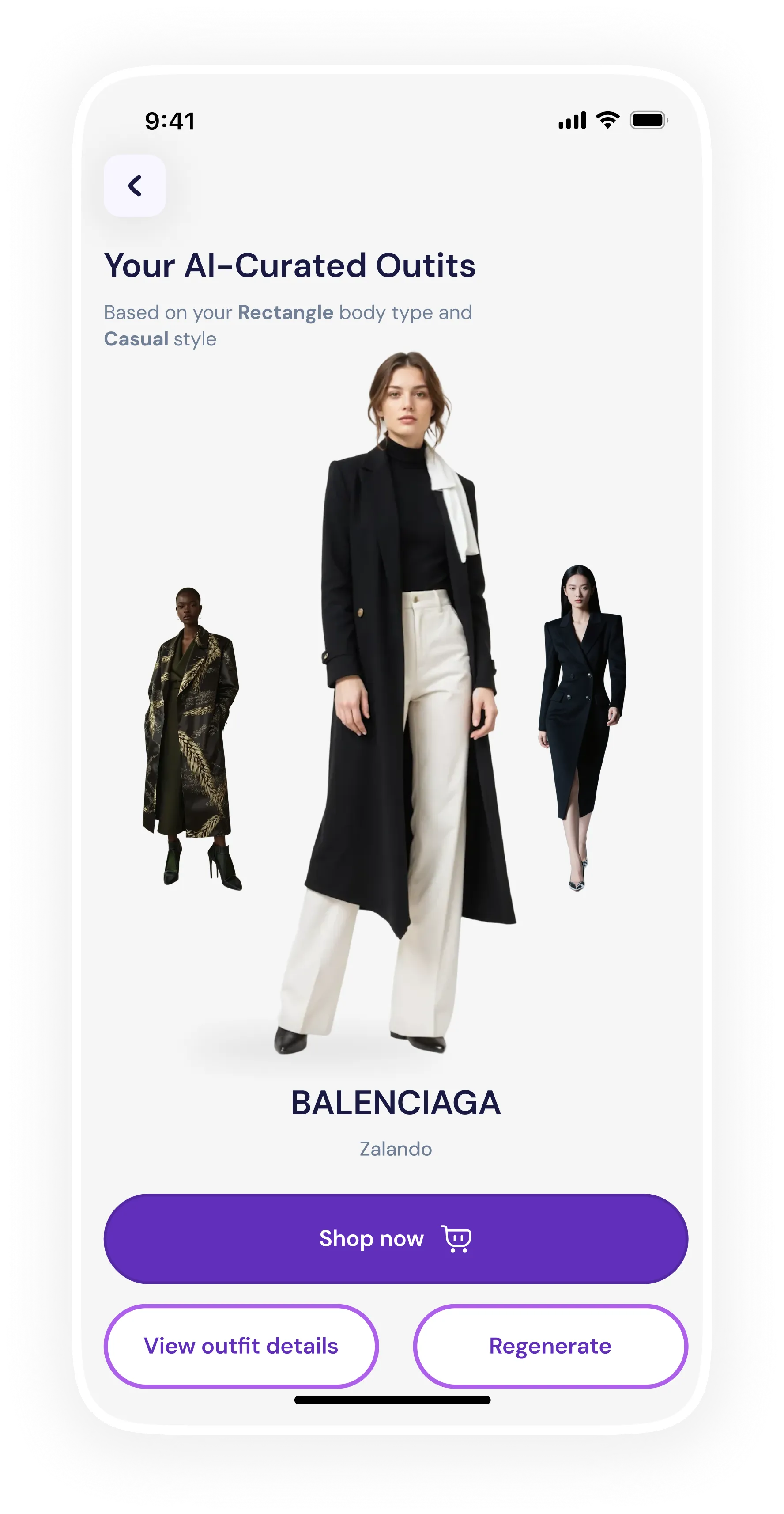 AI-curated outfit