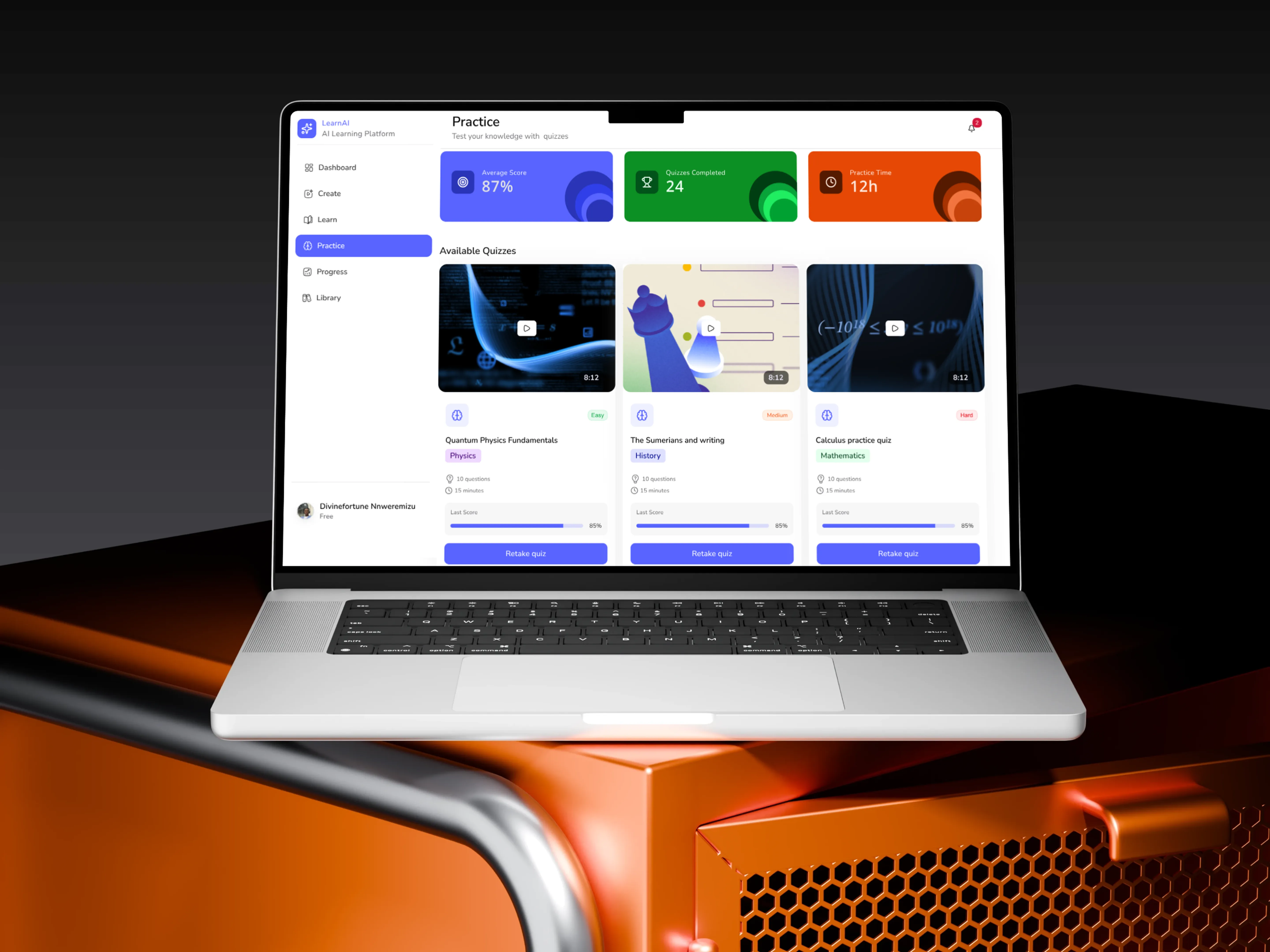 Education app concept hero